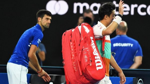 Tennis:Australia, Nishikori si ritira Tennis:Australia, Nishikori si ritira
