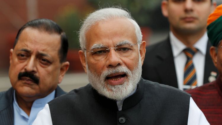 Indian PM's ruling group likely to fall short of parliament majority - poll