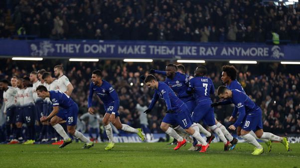 تشيلسي يهزم توتنهام بركلات الترجيح ويبلغ نهائي كأس رابطة الاندية تشيلسي يهزم توتنهام بركلات الترجيح ويبلغ نهائي كأس رابطة الاندية