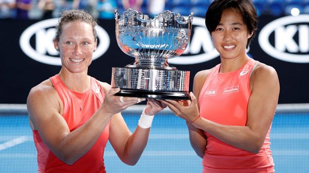 Stosur, Zhang claim women's doubles title at Australian Open Stosur, Zhang claim women's doubles title at Australian Open