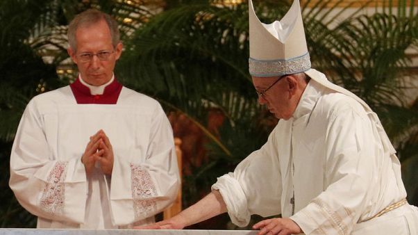 Pope says weary Church 'wounded by her own sin,' in reference to abuse Pope says weary Church 'wounded by her own sin,' in reference to abuse