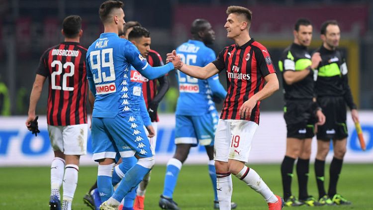 Napoli frustrated in 0-0 draw at Milan