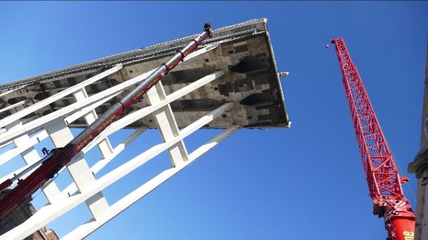 Ponte, ultime operazioni poi si taglia Ponte, ultime operazioni poi si taglia