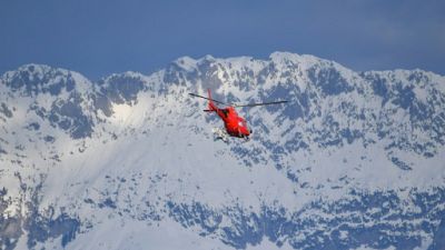 Le massif du Hahnenkamm (la crête de coq), à Kitzbühel, le 26 janvier 2018 Le massif du Hahnenkamm (la crête de coq), à Kitzbühel, le 26 janvier 2018