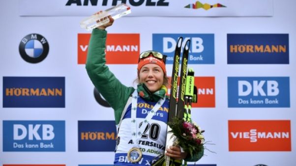 Biathlon: Dahlmeier renoue avec le succès en remportant la mass start d'Anterselva Biathlon: Dahlmeier renoue avec le succès en remportant la mass start d'Anterselva