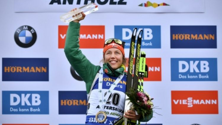 Biathlon: Dahlmeier renoue avec le succès en remportant la mass start d'Anterselva