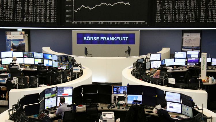 European shares on the backfoot ahead of eventful week, Ocado shines
