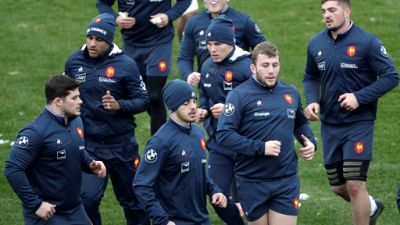 Les Bleus à l'entraînement à Marcoussis, le 23 janvier 2019 Les Bleus à l'entraînement à Marcoussis, le 23 janvier 2019