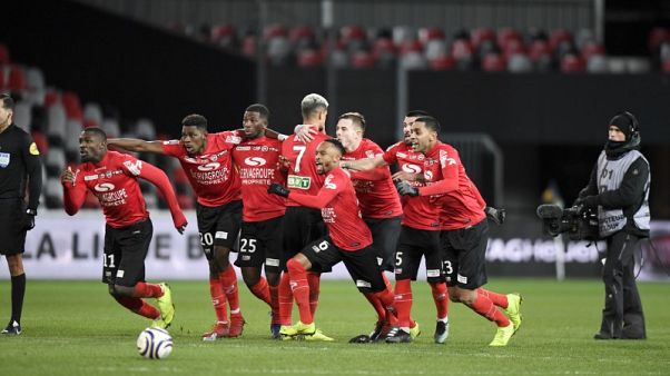 Guingamp beat 10-man Monaco to reach French League Cup final Guingamp beat 10-man Monaco to reach French League Cup final