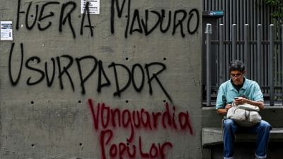 Graffiti anti-Maduro, le 1er février 2019 à Caracas Graffiti anti-Maduro, le 1er février 2019 à Caracas