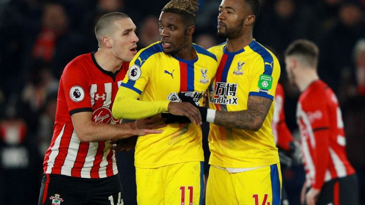 Palace forward Zaha apologises for red card against Southampton