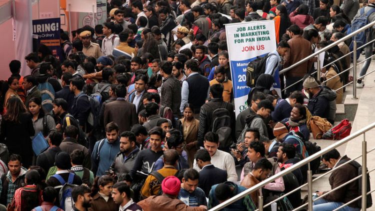 Indian jobless rate at multi-decade high, report says, in blow to Modi