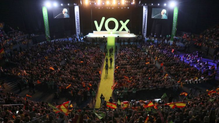 Spain's far right Vox party surges in polls, Socialists lead