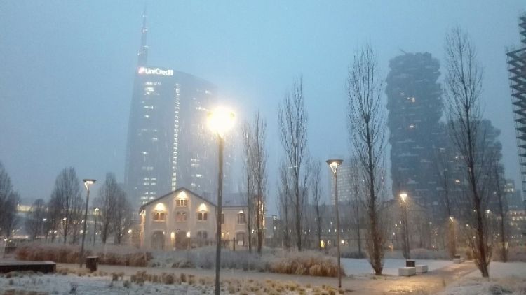 Maltempo: neve su Milano e Lombardia