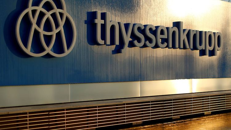 Thyssenkrupp's CEO says first-quarter in line with outlook, shares rise