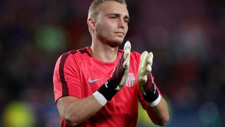 Barca's Cillessen out for six weeks with calf injury