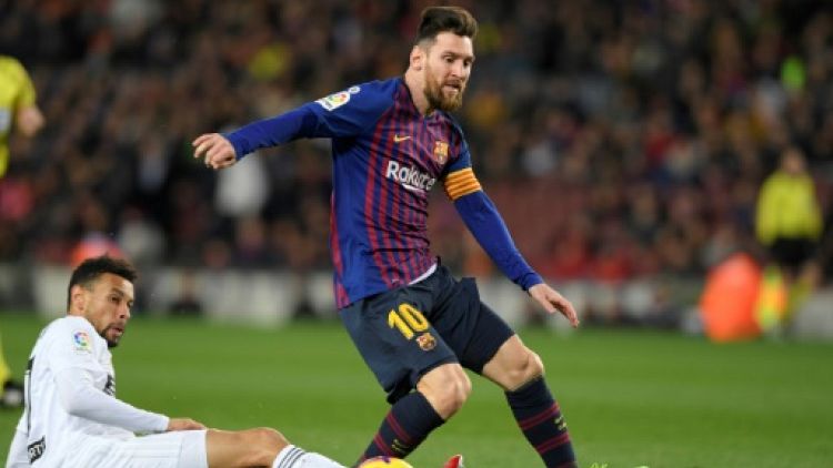 Espagne: Messi, diminué, sauve le Barça contre Valence 2-2