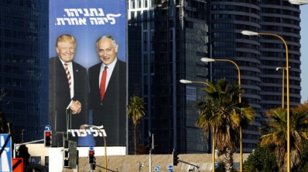 Israël: Netanyahu pose avec Trump sur des affiches électorales Israël: Netanyahu pose avec Trump sur des affiches électorales