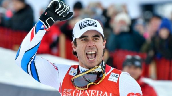 Johan Clarey lors du Super-G de Kitzbühl le 27 janvier 2019 Johan Clarey lors du Super-G de Kitzbühl le 27 janvier 2019