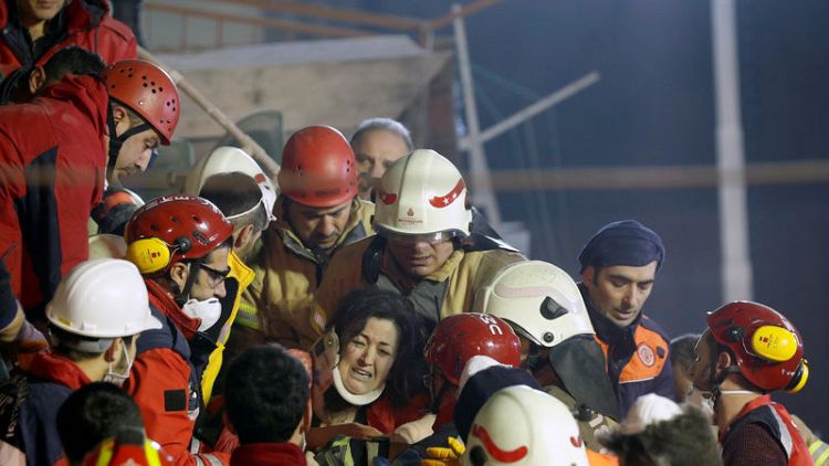 At least two killed after building collapses in Turkey's Istanbul - official