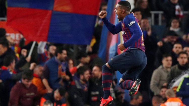 Malcom rescues draw for Barcelona in cup semi against Real
