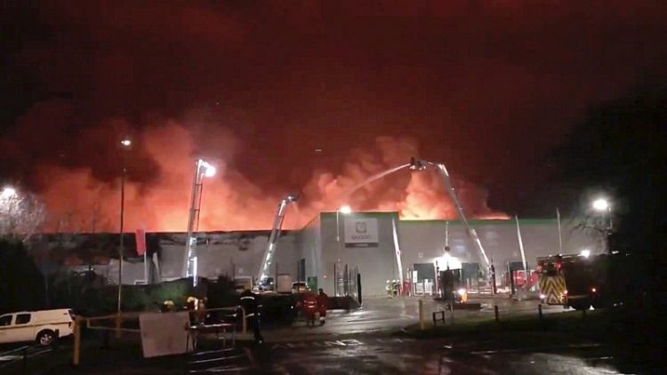 Fire extinguished at automated complex of Britain's Ocado