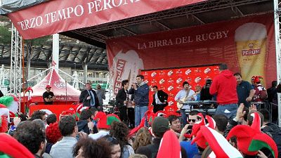 Rugby:Italia-Galles,festa Peroni Village Rugby:Italia-Galles,festa Peroni Village