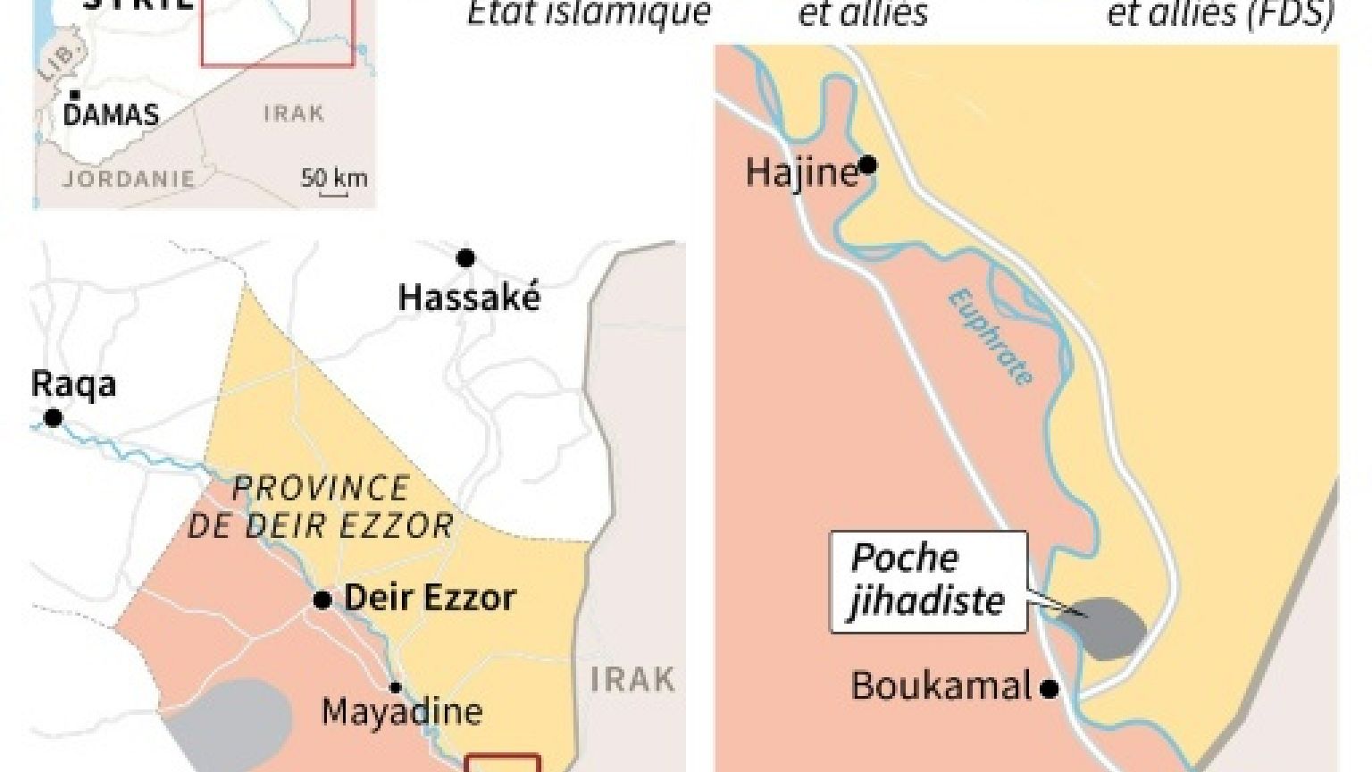 Syrie: violents combats entre l'alliance arabo-kurde et les jihadistes de l'EI