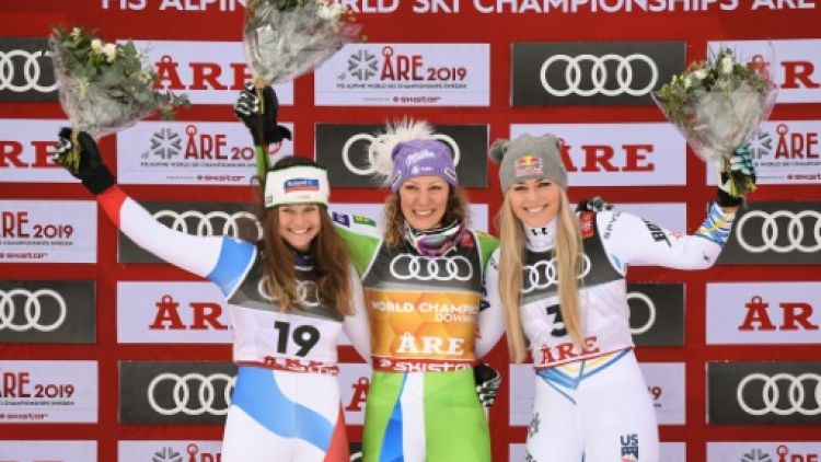 Mondiaux de ski: miracle bronzé pour Vonn, doublé doré pour Stuhec
