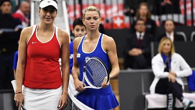 Tennis: Fed Cup, Svizzera-Italia 3-0 Tennis: Fed Cup, Svizzera-Italia 3-0