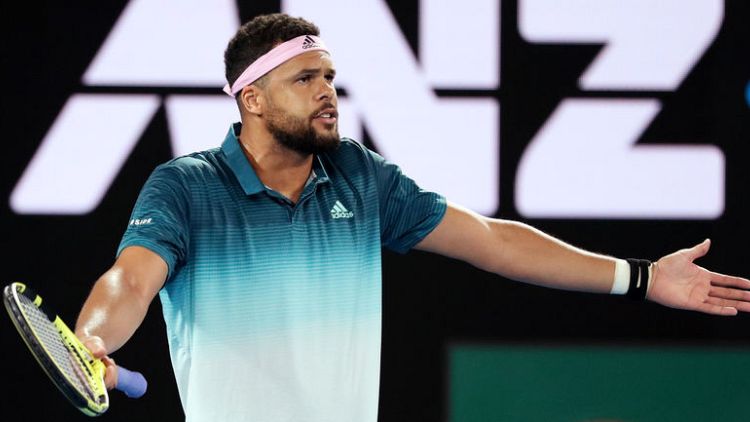 Tennis - Tsonga beats Herbert in all-French final in Montpellier