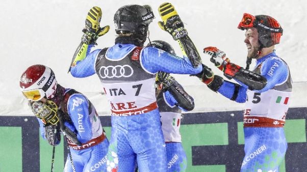 Mondiali sci: bronzo Italia team event Mondiali sci: bronzo Italia team event