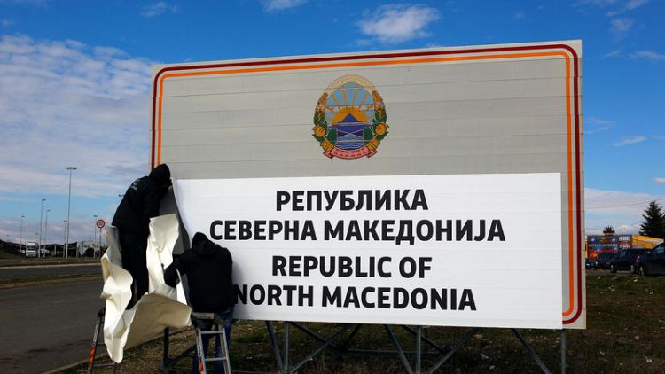 'Welcome to North Macedonia': new road signs go up on border with Greece