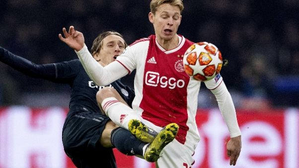 Champions: prima Var nega gol all'Ajax Champions: prima Var nega gol all'Ajax