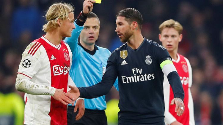 Real's Ramos says he got yellow card on purpose against Ajax