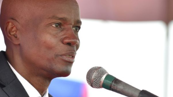 Le président haïtien Jovenel Moïse à Port-au-Prince, le 12 janvier 2018 Le président haïtien Jovenel Moïse à Port-au-Prince, le 12 janvier 2018