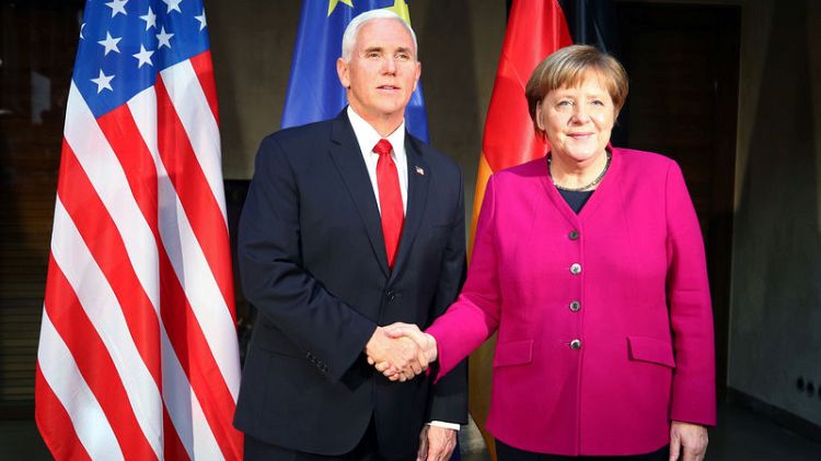Pence chastises EU, rejects Merkel's call to work with Russia