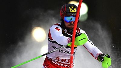 Mondiali sci: Hirscher guida lo slalom Mondiali sci: Hirscher guida lo slalom