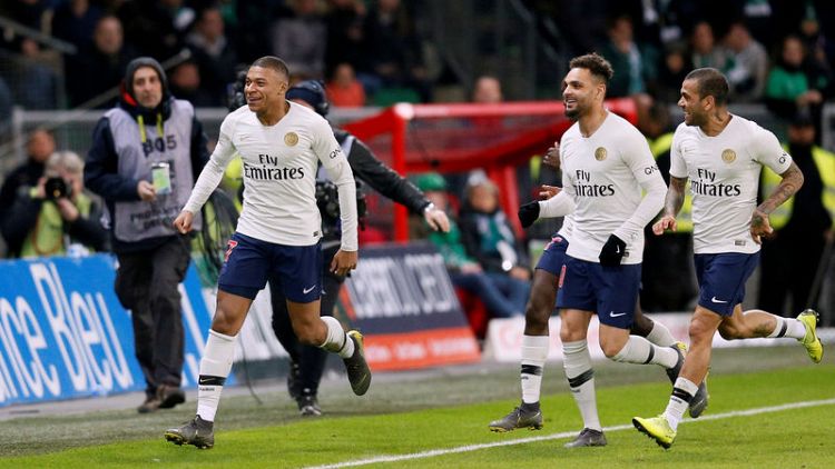 Mbappe helps PSG to beat St Etienne and extend lead