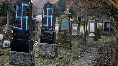 Vandals desecrate 90 Jewish graves in east France ahead of marches