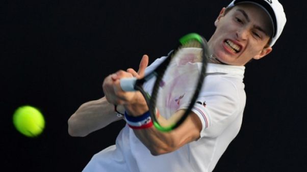 Le Français Ugo Humbert lors de l'Open d'Australie le 15 janvier 2019 Le Français Ugo Humbert lors de l'Open d'Australie le 15 janvier 2019