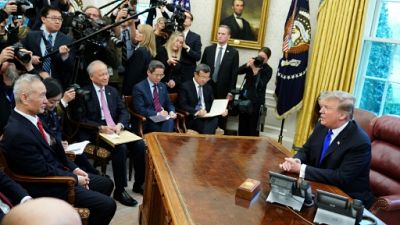 Commerce USA-Chine: "très bonnes chances" d'arriver à un accord, selon Trump