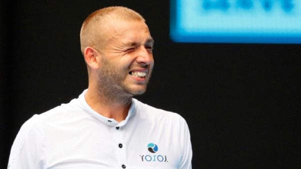 Le Britannique Daniel Evans à l'Open d'Australie le 16 janvier 2019 Le Britannique Daniel Evans à l'Open d'Australie le 16 janvier 2019