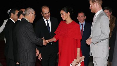Prince Harry and Meghan arrive in Casablanca