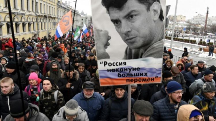 Russie: marche en mémoire de l'opposant Boris Nemtsov assassiné il y a quatre ans