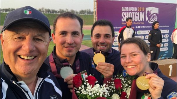 Tiro a volo: Italia doppio oro in Qatar Tiro a volo: Italia doppio oro in Qatar