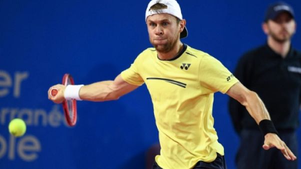 Le Moldave Radu Albot lors du tournoi de Montpellier, le 9 février 2019 Le Moldave Radu Albot lors du tournoi de Montpellier, le 9 février 2019
