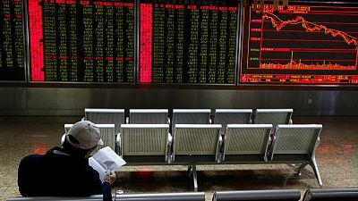 Asian shares slip from five-month highs, pound jumps on Brexit delay hopes