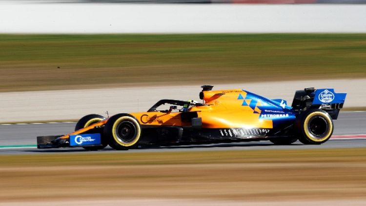 F1: test Barcellona, McLaren Norris 1/a