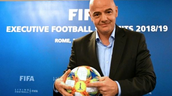 Le président de la Fifa Gianni Infantino, le 27 février 2019 à Rome Le président de la Fifa Gianni Infantino, le 27 février 2019 à Rome